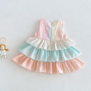 Nuevo Vestido de Tul Degradado con Lazo para Niñas, Diseño de <span class=keywords><strong>Princesa</strong></span>, Moda de Verano 2026 - Product Image 2