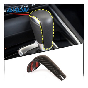 ลูกบิดเกียร์รถคาร์บอนไฟเบอร์แท้ฝาครอบตกแต่งสำหรับมาสด้า CX-3/4/5/8/9 MAZDA 6 Axela Atenza 2014-2020 - Product Image 1