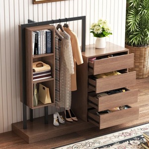Armario de Dormitorio de Madera de Diseño Moderno y Simple, Armario de MDF Duradero para Muebles de Hogar, Armario Económico para Sala de Estar - Product Image 3