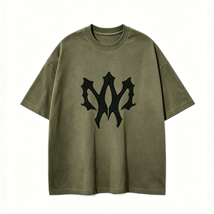 Camiseta Unisex de Estilo Urbano, Personalizada con Parche Bordado y Logotipo en Relieve, Corte Holgado, 100% Algodón de 230g, Alta Calidad - Product Image 1