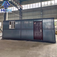 Mini maison mobile pliante préfabriquée de sécurité 1 chambre à coucher isolée préfabriquée pliable conteneur maison