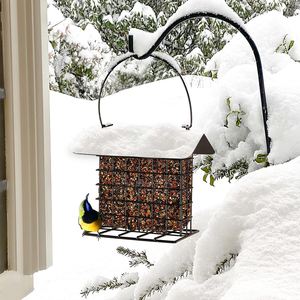 Mangiatoia per uccelli selvatici sospesa all'aperto a prova di scoiattolo a prova di scoiattolo singolo esterno appeso sugna singola torta mangiatoia per uccelli - Product Image 6