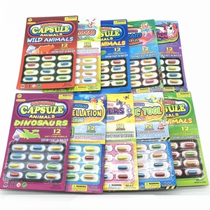 Novedad dibujos animados 12 Uds unicornio dinosaurio cognición burbuja expandible agua expansión crecido Animal mágico cultivo cápsulas Juguetes - Product Image 1
