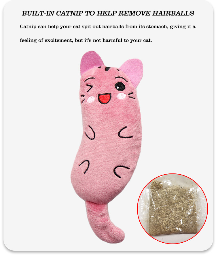 pet catnip plush toy cat self-help teeth grinding and teeth cleaning interactive thumb toy