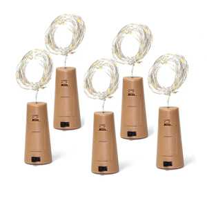 1m 2M 3m Pin hoạt động LED rượu chai Stopper nút chai dây Đồng Cổ Tích đèn LED String ánh sáng - Product Image 1