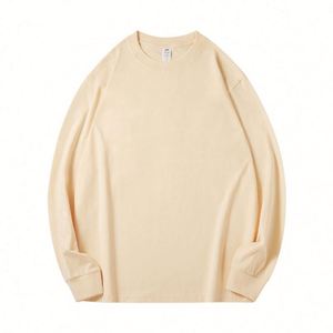 Wholesale Autumn New Cotton Long Sleeve Men's <b>T</b>-shirts Custom Print logo Acceptable Crewneck Clothes White <b>t</b> Shirt for Men - Product Image 2