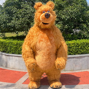 Costume da <span class=keywords><strong>Orso</strong></span> con Peli Lunghi per Adulti, Vestito da Passeggio, Costume da Cartone Animato - Product Image 6
