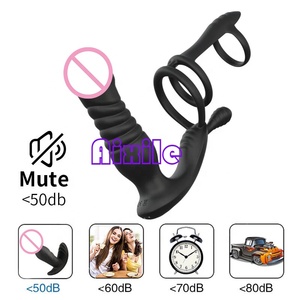 Giocattoli Sessuali Massaggiatore Prostatico Dildo Plug Anale Giocattolo Sessuale per Adulti con 10 Vibrazioni 10 Spinte per Uomini Donne Coppie - Product Image 6