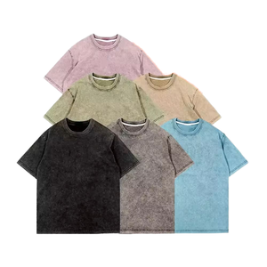 Gran tamaño Vintage ácido lavado Camiseta 100% algodón personalizado al por mayor gimnasio en blanco Ringer diseño para hombres Casual estilo Vintage - Product Image 1