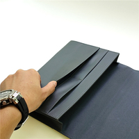 Estuche de soporte para Manual de documentos de coche de PU negro duradero de alta calidad con presentación de LOGOTIPO personalizado para uso comercial/promocional