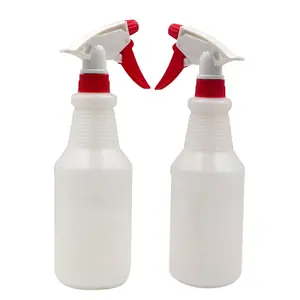 Bouteille de pulvérisateur en plastique de bonne qualité 16oz détergent bouteille de pulvérisation d'eau nettoyant d'emballage