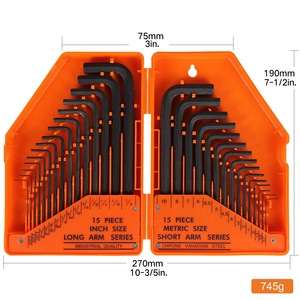 Juego de Llaves en L de 30 Piezas al por Mayor con Destornillador Plano, Llave Hexagonal, Material de Acero Métrico y en Pulgadas, Personalización OEM Disponible - Product Image 2