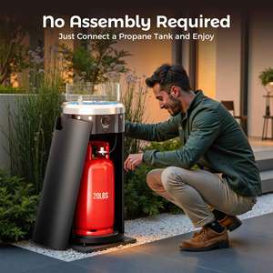 Chimenea <span class=keywords><strong>de</strong></span> <span class=keywords><strong>Gas</strong></span> <span class=keywords><strong>de</strong></span> Lujo para Jardín, Chimenea <span class=keywords><strong>de</strong></span> Patio <span class=keywords><strong>de</strong></span> <span class=keywords><strong>Gas</strong></span>, Calentador Exterior <span class=keywords><strong>de</strong></span> Forma Redonda, Embalaje para Envío por Correo - Product Image 2