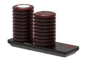 Không Dây Nhà Hàng Bồi Bàn Coaster Phân Trang Hệ Thống 1 Bàn Phím 10 Máy Nhắn Tin 1 Sạc Gọi Dịch Vụ Buzzer Máy Nhắn Tin - Product Image 2