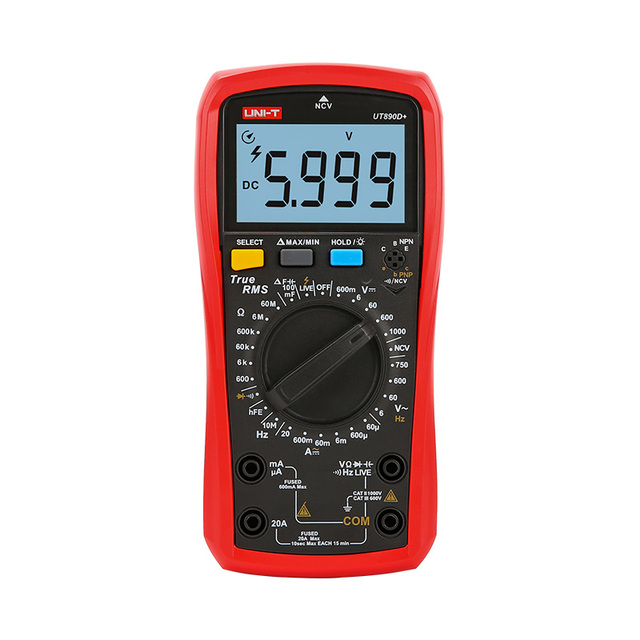 UNI-T UT890D+ Multimeter Professional Electrical Multimeter 1000V 20A Resistance Capacitor Frequency