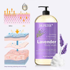 <span class=keywords><strong>Gel</strong></span> <span class=keywords><strong>Douche</strong></span> Parfum Pétale Lavande Blanche Herbe d'ange Marque privée Savon corporel biologique naturel de luxe Nettoyant pour le corps - Product Image 1