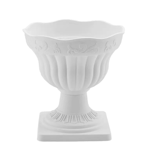 Mini maceta verde de resina de gran tamaño y diámetro grande, maceta de cerámica hidropónica, suculentas altas, jardín de plástico - Product Image 1