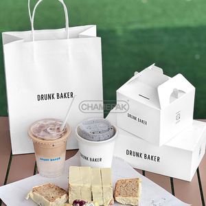 Bolsa de Papel Kraft Personalizada de Grado Alimenticio para Empacar Pan y Postres, Bolsa de Papel para Repostería para Llevar, Impresa con su Propio Logotipo - Product Image 4