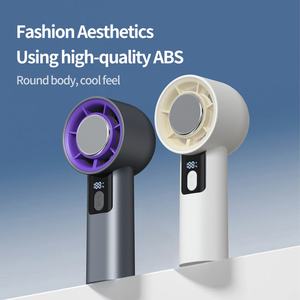 Smart Bladeless <b>Portable</b> Fan with Rechargeable Battery and Gas Powered USB for Office Home Outdoor Use - Product Image 6