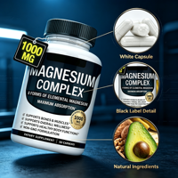 8 formes de capsules de magnésium élémentaire, absorption maximale, haute puissance, 1000 mg, 90 unités, complément alimentaire pour le bien-être quotidien