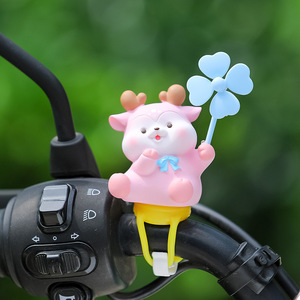 <b>Cute</b> Animal Windmill Figurine Resin Bicycle Handlebar Ornament Decorative Accessory For Bike - Product Image 3