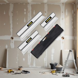 Lame de raclage pour plaques de plâtre Vevor 10, 16, 24 pouces en acier inoxydable, outil de finition pour murs, ensemble de spatules à mastic - Product Image 2