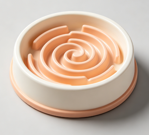 Bol ergonomique pour animaux de compagnie à bordure haute, moulé par injection, pour une alimentation lente, réduit la pression sur le cou, bol d'alimentation confortable pour animaux de compagnie - Product Image 1