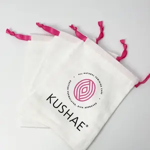 Wholesale Twill Cotton Dust Bag Draw String Gift Bag Pouch For Jewelry Cosmetics Underwear Clothing Crafts Packaging Bags