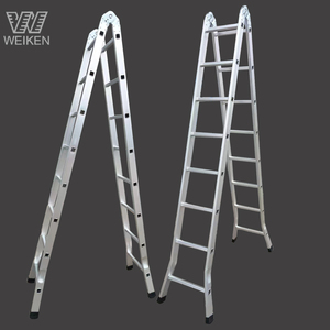 WEIKEN 2x8 Marches Échelle en aluminium à deux charnières Escada Aluminio Multiproposito Échelle de <span class=keywords><strong>pied</strong></span> pliable de type A Splay - Product Image 4