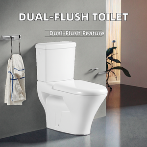 Hai mảnh nhà vệ sinh gốm WC 670x400x820mm kép tuôn ra hệ thống S Trap 250mm P Trap 180mm tiết kiệm nước trắng hiện đại tầng gắn - Product Image 3