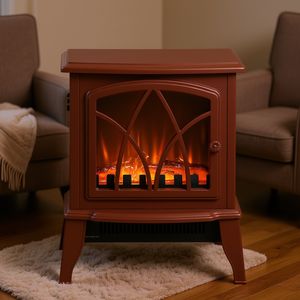 Estufa Eléctrica con Chimenea, 1500W, Llamas Realistas, Protección Contra Sobrecalentamiento, Aparato de Calefacción Independiente - Product Image 2