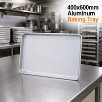 Plateau de cuisson en aluminium 400x600mm, épaisseur 1,0mm, plaque peu profonde de 30mm pour four de boulangerie commerciale
