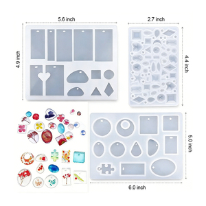 TOYSRUNNER Kit de Création de Bijoux en Résine pour Designers, avec Adhésif Transparent à Séchage Rapide, Lumière UV, Moules en Silicone et Outils - Product Image 2