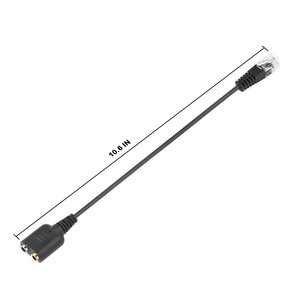 25cm Dual 3,5mm Audio <span class=keywords><strong>Jack</strong></span> hembra <span class=keywords><strong>macho</strong></span> <span class=keywords><strong>RJ9</strong></span> enchufe <span class=keywords><strong>Adaptador</strong></span> convertidor Cable PVC chaqueta combinación para PC ordenador auriculares teléfono - Product Image 3