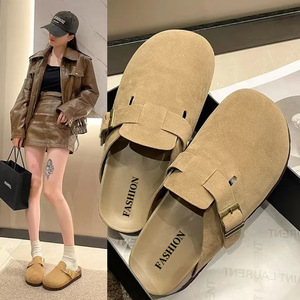 2026 New Women's Closed Toe Birken Mules, Fashion Slip-On Half <b>Slippers</b> For Spring Daily Outdoor Wear - Product Image 2