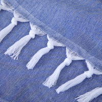 High Quality 100% Cotton Sand-Free Striped Design with Tassels Super Dry Pestemal Turkish Beach Towel Hammam Bath Towel