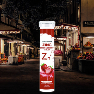 Viên sủi kẽm Ấn Độ 80 viên vị dâu, bổ sung vitamin C cho sức khỏe hàng ngày, năng lượng, hỗ trợ não bộ & lối sống năng động dành cho người lớn - Product Image 3