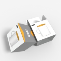 Boîte d'emballage en carton ondulé pour tasse en céramique avec logo personnalisé, boîtes d'emballage en carton de luxe, boîte d'emballage pour tasses à café
