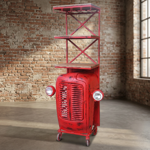 Mueble de Hierro Industrial, Estilo Antiguo, Hecho a Mano, Barra Grande para Bar, Diseño de Tractor Pintado a Mano, Mueble para Sala de Estar, Comedor, Hotel - Product Image 3