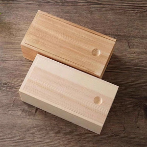 Wooden Storage <b>Box</b> Rectangular <b>Pine</b> Paulownia Wood Jewelry Tea Gift <b>Box</b> Desktop Packaging <b>Box</b> - Product Image 1