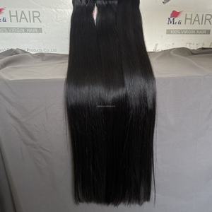 OFERTA: Cabello Virgen Liso 100% Indio, Cabello Humano sin Procesar, Venta al por Mayor, Genius Weft, Paquetes de Cabello Virgen con Cutícula Alineada, Natural Transparente - Product Image 2