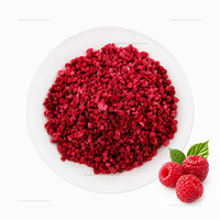 Cubos de Frambuesa Liofilizados de 5*5mm, Fruta Natural Crujiente sin Azúcar Añadido, Venta al por Mayor para Snacks, Yogur y Repostería OEM/ODM