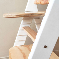Chaise haute en bois Bébés et tout-petits Chaise haute de salle à manger Chaise de croissance réglable Chaise d'alimentation pour bébé