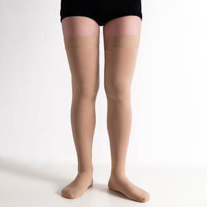 Usine personnalisée bout fermé classe 2 Silicone Grip Nylon 23-32mmHg varices cuisse haute compression bas chaussettes - Product Image 2