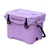 Glacière portable moderne rotomoulée avec poignée robuste - Capacité 17QT, maintien de la glace pendant 5 jours pour le camping, les voyages en voiture, la pêche
