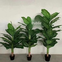 Plantes artificielles tropicales vertes Pothos pour la décoration de salon, aménagement paysager, décorations de Noël et de Thanksgiving