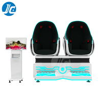 Chaise VR 9D pour parc d'attractions avec lunettes de réalité virtuelle 3D, machine VR œuf 2 places, chaise VR réalité virtuelle 9D