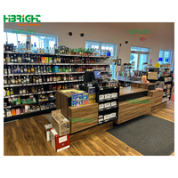 Étagères Gondoles Autoportantes en Bois et Métal Robustes pour Supermarché, Conception Personnalisée, Taille et Disposition sur Mesure, Haute Luminosité