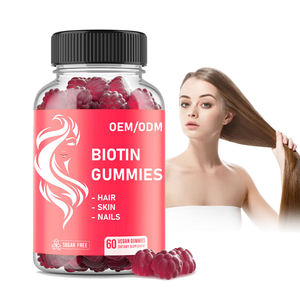 Hot Private Label Vegan Biotin Colágeno Gummies Cabello Piel Uñas Suplementos Vitaminas Premium para un estilo de vida saludable - Product Image 1