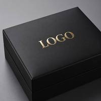 Boîte à bijoux en charbon de bois foncé écologique en gros, boîte cadeau en papier kraft personnalisée avec logo d'usine et coton blanc pour collier